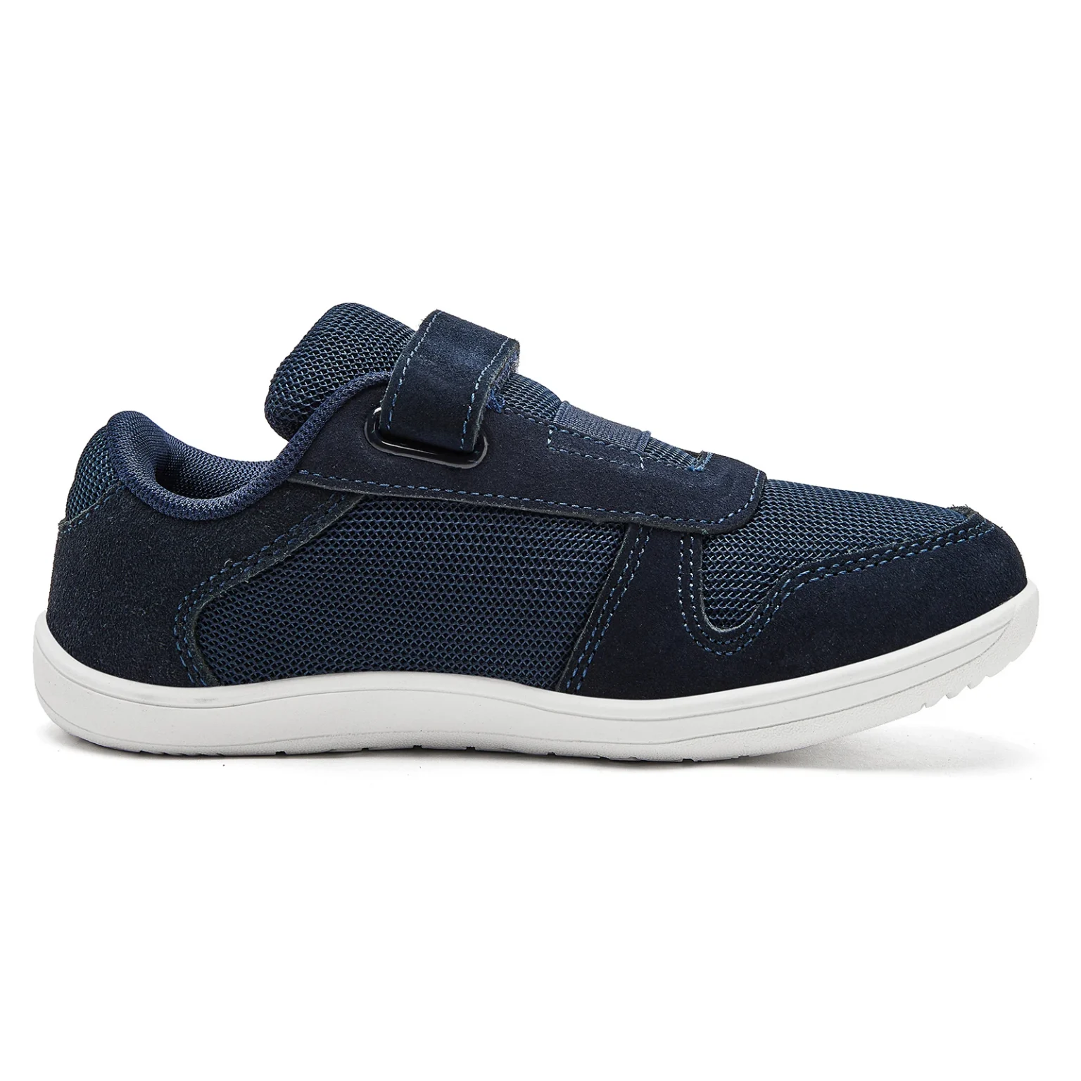 HOBIBEAR Kids Wide Toe Barefoot Shoes Little/Big/Kid Hook Loop Minimalist Sneakers Artificial Leather Mesh Lightweight Shoes 3