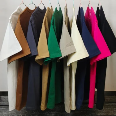 280GSM New Summer 100%Cotton T Shirts Men Casual Short Sleeve Cotton Crew Neck Soft Plain T-Shirt Men's Loose Fit Tee Shirt Tops 3