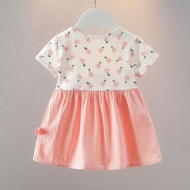Summer Baby Girl Dress Doll Collar Princess Costume Wedding Birthday Party Outfit Toddler Girl Clothing Children Lovely A1087 2