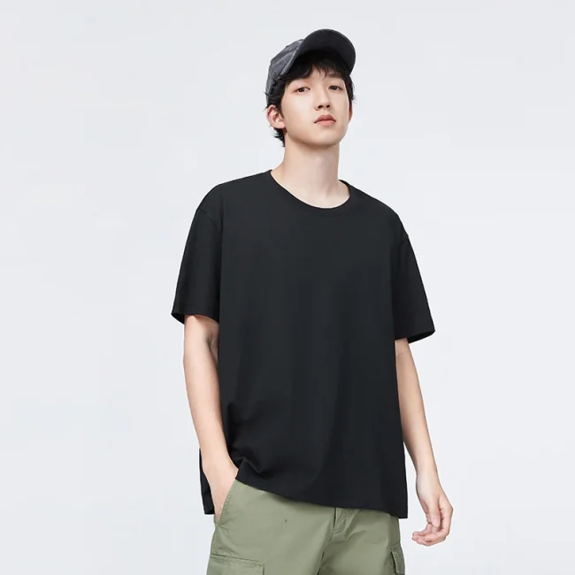 Semir 2024 Short-Sleeved T-Shirt Men Spring New Pure Cotton Bottoming Shirt Simple Commuting Casual Top Solid Color Round Neck 3