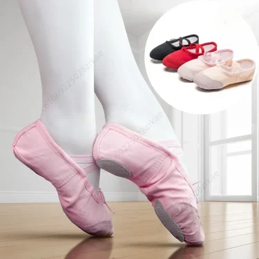 Women Kids Ballet Shoes Canvas Girls Dance Slippers Split Sole Gymnastics Yoga Dancing Shoes Children Adult Ballerina Shoes 1