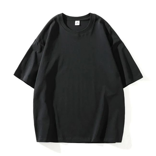 New Summer Men's T Shirt Fashion Solid Basic Loose Hip Hop Short Sleeve T-Shirts For Men Women Casual Cotton Streetwear Top Tees 5