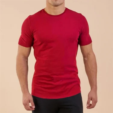 Gym t shirt Men Cotton Fitness Workout Skinny Short sleeve T-shirt Male Bodybuilding Sports Tee shirt Summer Casual Clothing 5