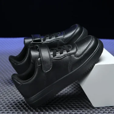 Black Children Shoes Boys Sneaker 6 To 12 Years 2024 New School Leather Kids Casual Sneaker Tennis Sports Shoes for Boy 5