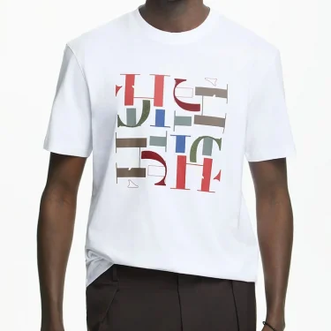 Men's T-Shirt 2025 New Spring Summer Basic Fashion Men's Cotton Top Senior Letter Design Popular Men's Versatile Tee 1
