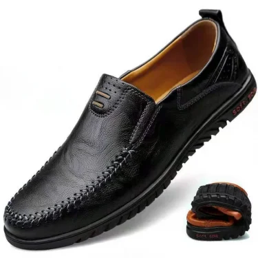 Genuine Leather Men Shoes Luxury Brand 2025 Casual Slip on Formal Loafers Men Moccasins Italian Black Male Driving Shoes Men 1