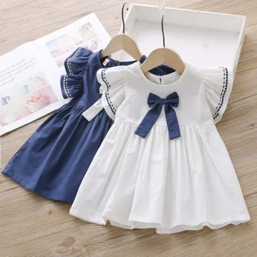 Baby Girls Dresses Summer Sleeveless Birthday Party Princess Dress Kids Sundress Dresses for 12M to 5Y Toddler Clothes 2