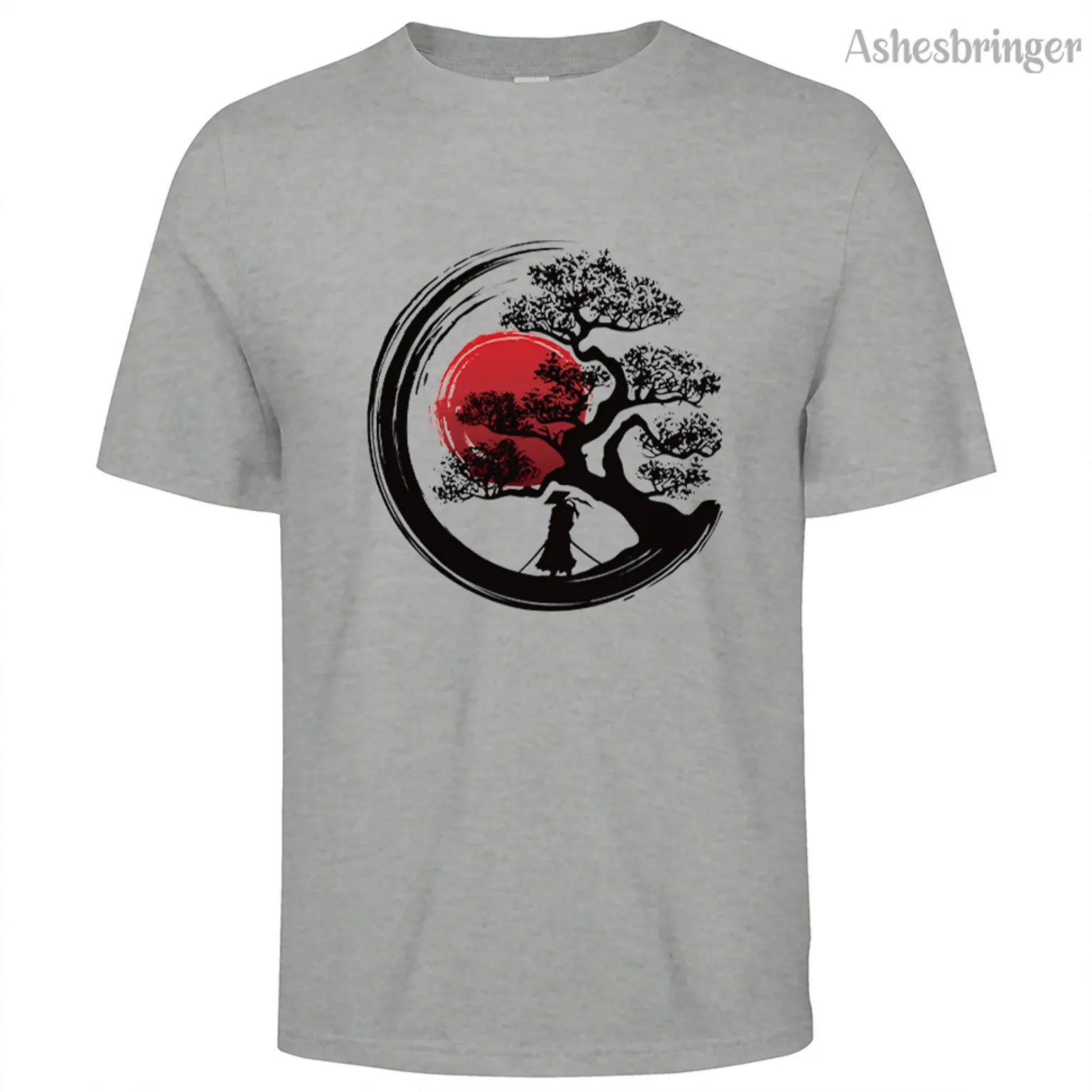Men's 100% Summer Cotton Japanese Samurai Graphic Printed T-Shirt Casual Style Tops for Men and Women 4