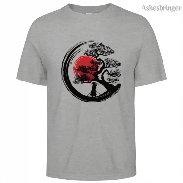 Men's 100% Summer Cotton Japanese Samurai Graphic Printed T-Shirt Casual Style Tops for Men and Women 4