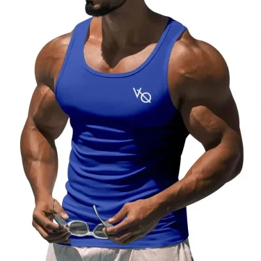 Men's Summer Tank Top 2025 Sleeveless Square Collar Gym Exercise T-Shirt Breathable Comfortable Casual Sports Vest 5