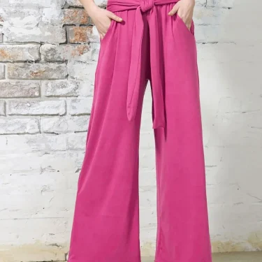 Autumn Winter Fashionable Women's Sports Wide-leg Pants Solid Color Drape Lace-up Trousers Casual And Comfortable Yoga Trousers 2