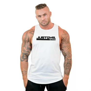 Mens Fitness Clothing Brand Workout Casual Gym Bodybuilding Tank Top Fashion Vest Breathable Singlets Sports Sleeveless Shirt 2