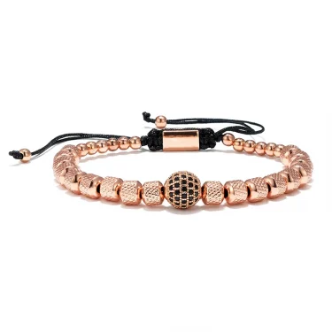 MKENDN Classic Charm Micro Pave CZ 8mm Ball Men Bracelets Stainless Steel Couple Unfade Handmade Jewelry Gift 4