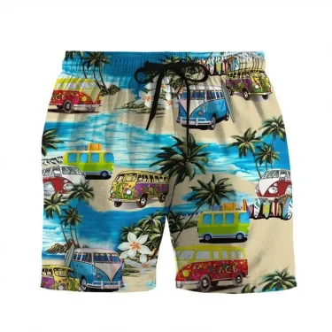 Tropical Beach Painting 3d Print Men Hawaiian Short Pants Cool Summer Swimming Trunks Kids Surfing Board Shorts Beachwear 1