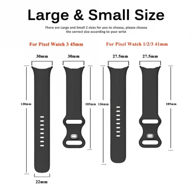 Official Silicone Strap For Google Pixel Watch 3 45mm 41mm Sports Bracelet Wristband For Google Pixel Watch 2/1 Men/Women Correa 6