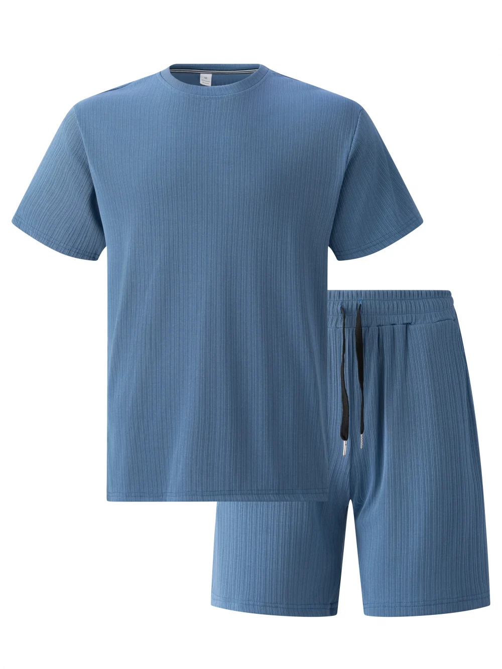 Summer men's short-sleeved and shorts set, simple and casual, high-quality outdoor men's wear, summer fashionable loose pullover 6