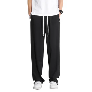 2025SS Summer Ice Silk 190 Tall Men's Oversize Casual Sports Straight Pants with Extra Large Elasticity 110/115/120cm 6