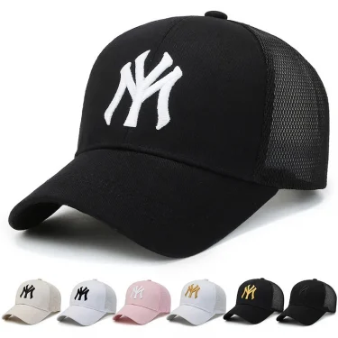 New Summer Unisex Women Men Baseball Caps Male Female Breathable Mesh Snapback Hats Black Casual Sport Hats Cap For Women Men 1