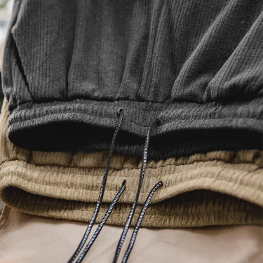 Maden Workwear Retro Knitted Elastic Waist Guard Pants Drawstring Sports Straight Tube Wide Leg Long Pants Men's Autumn 6