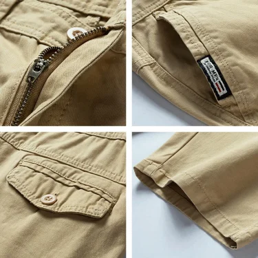 Men Summer Casual Solid Casual Cargo Shorts Men Fashion Cotton Tactical Shorts Pants Men Outdoor Breathable Joggers Shorts Male 6