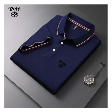 New Men's T-shirt Classic Short sleeved Polo Shirt Summer Top Casual T-shirt Button Lapel Super Large S-4XL Casual Polo Shirt 2