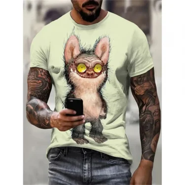 New Summer Men Vintage T-Shirt 3D Printed Funny Graphic Tops Tees Male Casual Stylish Short Sleeve Clothing Fashion Streetwear 6