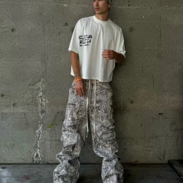 Stylish Multi-pocket Camouflage Cargo Pants American Retro Straight Leg Loose Casual Pants Harajuku Style Hip Hop Y2k Trousers 3