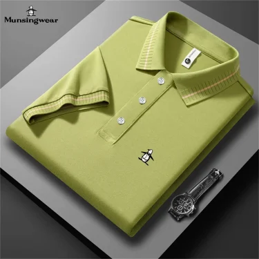 2025 Summer New Men's Business Casual Polo Shirt Summer Fashion Casual Short Sleeve Comfortable Breathable Top 4