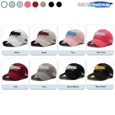 Letters 3D Embroidery Cotton Adjustable Baseball Cap Sun Hat Trucker Caps Dad Hats 3