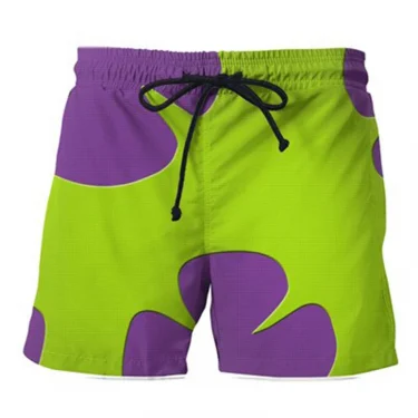 Summer Men's Swimwear Shorts Print Beachwear Sexy Swim Trunk Men Swimsuit Surf Board Short Drawstring Trunk Quick Dry Short 1