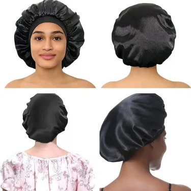 Satin Hat Sleep Silk Round Fabric Protect Hair Comfort Hair Night Anti-frizz Sleeping Hat Four Seasons Breathability Sleep Cap 4