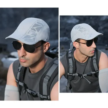 Fashion Letter Beret Hat Men Sun Hats Golf Driving Cabbie Hat Newsboy Flat Summer Cap Quick-drying Peaky Mesh Baseball Caps 3