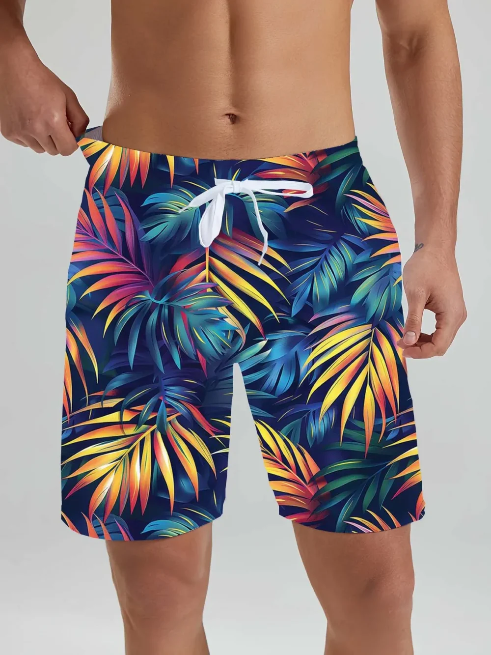 Hawaiian men's Beach Shorts Tropical Plant Beach Patterns 3D Printed men's Shorts Summer Swin Trunks Vacation men's Clothing 4
