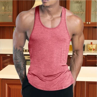 NEW Men's Fitness Tank Top Summer Training Undershirt men training quick-dry Breathable loose Tank Top men casual Sports Vest 4