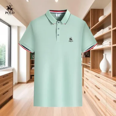 2025 Summer New Casual Fashion Polo Shirt Short Sleeve Men's Short Sleeve Button Collar Top T-shirt Short Sleeve Collar Fashion 1