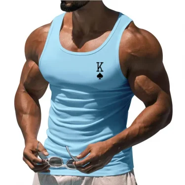 The 2025 New Men's Fitness Vest Is a Must-have For Summer Gyms, Featuring a stylish sleeveless T-shirt with letter prints 4