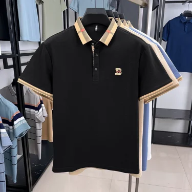 High End Quality Summer Men's Letter Printed Polo Shirt Fashionable Business Comfortable Short Sleeved Lapel T-Shirt Men's Wear 2