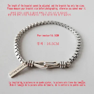 925 Sterling Silver Geometric Bracelet Simple Charm Elegant Women Accessories Birthday Party Gift Exquisite Jewelry Free Shippin 2