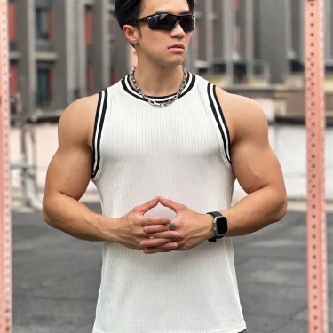 Summer Bodybuilding Tank Tops Men Gym Fitness Sport Sleeveless Shirt Male Casual Skinny Stringer Singlet Vest Workout Clothing 4