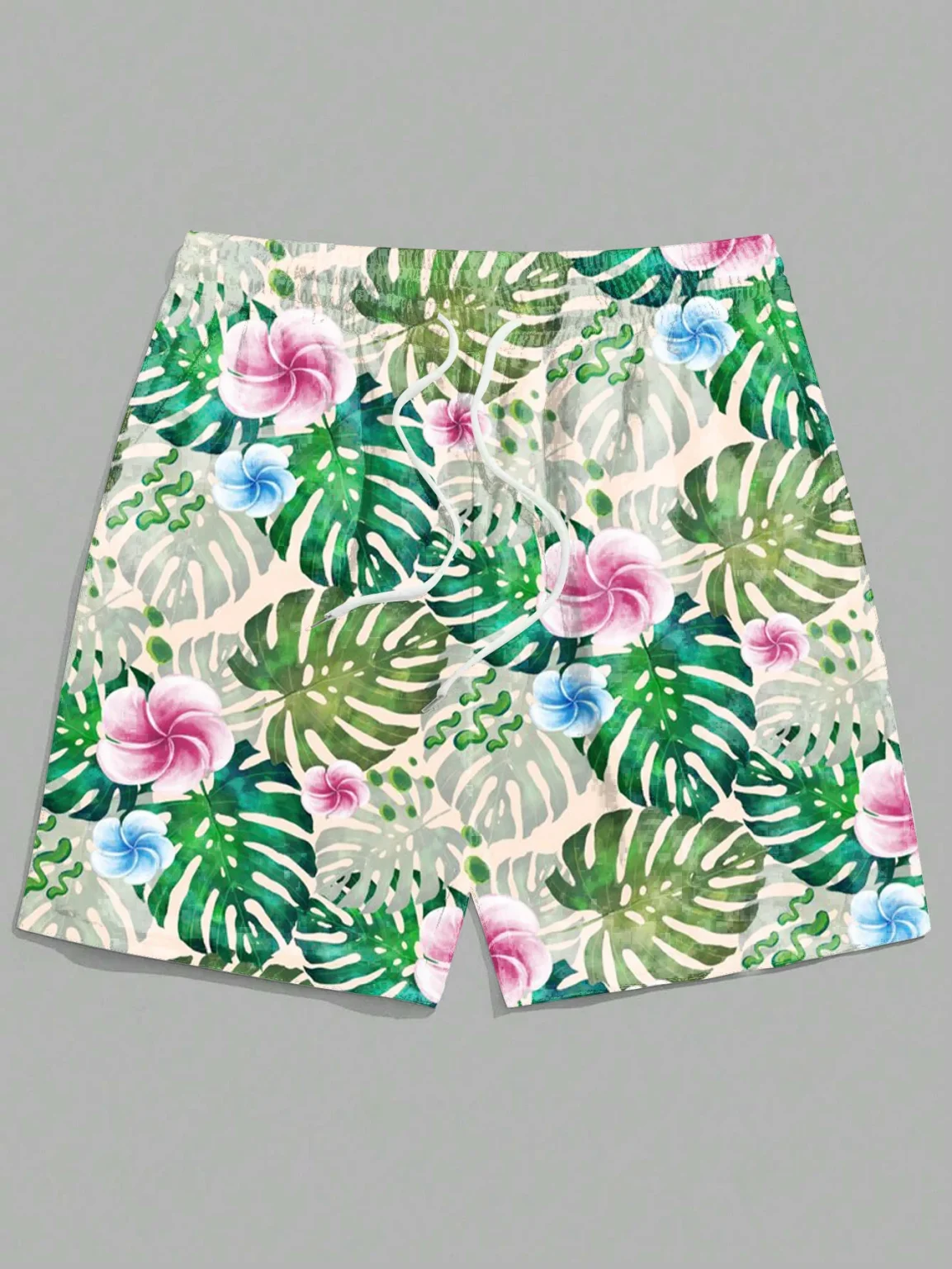 Men's Hawaiian Swim Trunks 3D Hawaiian Leaf Pattern Beach Shorts Quick Dry Outdoor Leisure Sports Shorts Fashion Men's Shorts 3