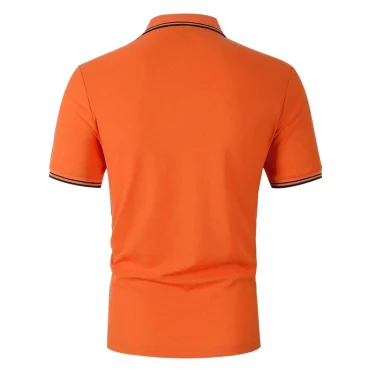 100% Polyester Men Business Casual Polo Shirt Men Short Sleeve Sport Golf Polo Shirt Logo Print Men Slim Fit Polo Shirts 5
