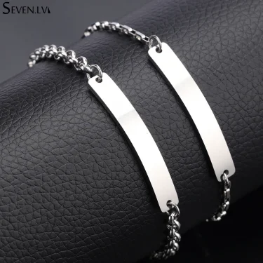 Spotify code music Bracelet Stainless Steel custom name alphabet symbol Bracelet Valentine's Day gift for men and women couples 6