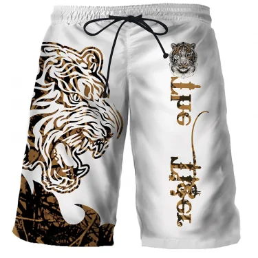 Cool Tiger Lion Wolf Summer Swimwear Shorts Comfortable Surf Board Shorts Quick Dry Swimsuit Sport Trunks Men's Beach Shorts Boy 2