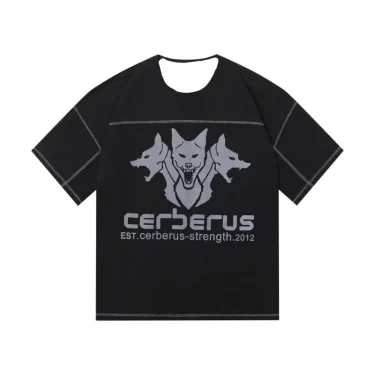 Cerberus T-shirts Graphic Short Sleeve Bodybuilding Basketball 3D Print T Shirt Workout Gym Men's Clothing Running Sports Tops 5