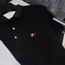 2025 New Summer Polo Shirt Streetwear High Quality Stand Up Collar Polo Shirt Business Men's Clothing Short Sleeve Top T-shirt 2