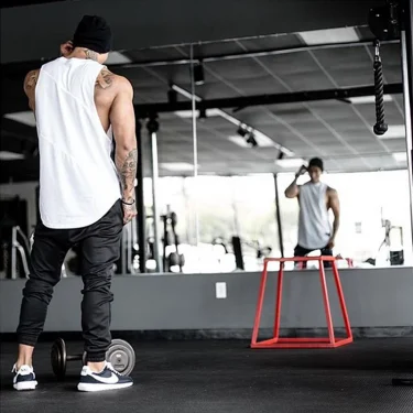 Men's Brand Gym Clothing Bodybuilding Singlets Sports Tank Top Man Fitness Shirt Muscle Guys Sleeveless Vest Casual Cotton Top 2