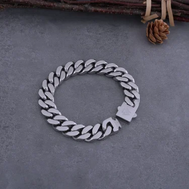 Viking Cast Cuban Chain Men's Bracelet Stainless Steel Fine Polished Chain Four Sides Cut Boyfriend Gift Wholesale 5