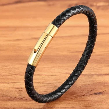 XQNI OL Style Multicolor Stainless Steel Button Simple Design Men's Leather Bracelet DIY & Custom Logo Birthday Valentine's Gift 6