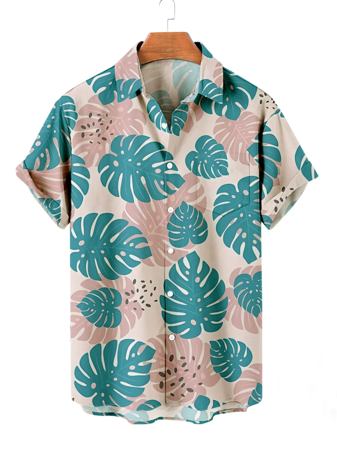 2025 Summer Men's Hawaiian Shirts Casual Vacation Short Sleeve Shirts Collar Button Up Shirts Fashion Steetwear For Men 1