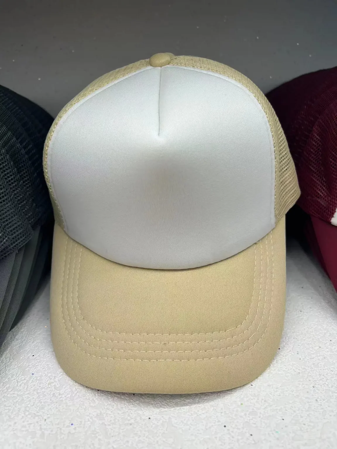 Unisex Cheaper 5 Panel Trucker Hat For Adult Summer Net Baseball Cap Men Women Blank Mesh tentacle Sun Hat Visor 6